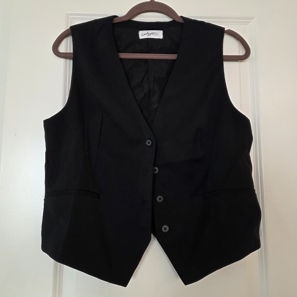 Carly Jean Los Angeles Black Vest